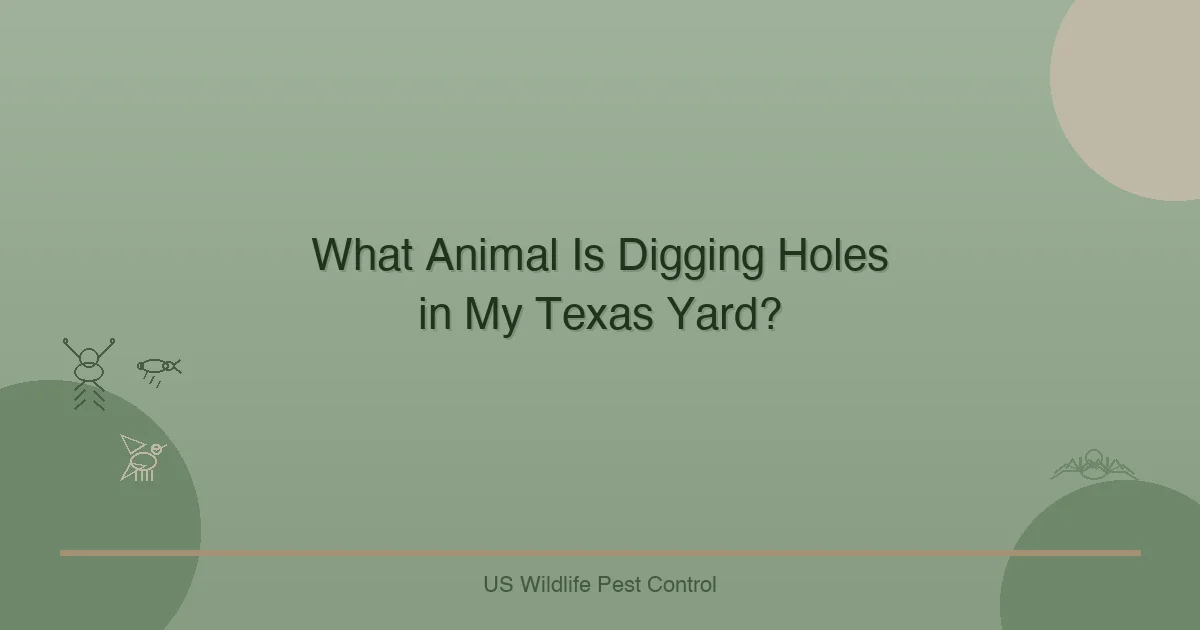 What Animal Is Digging Holes in My Texas Yard?