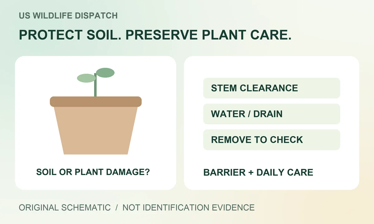 Animals Digging in Flower Pots? Protect the Soil and Plant