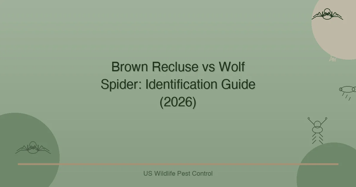 Brown Recluse vs Wolf Spider: Identification Guide (2026)