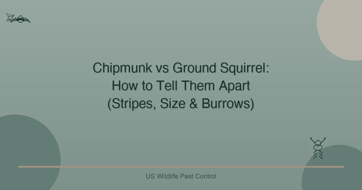 Chipmunk vs Ground Squirrel: How to Tell Them Apart (Stripes, Size & Burrows)