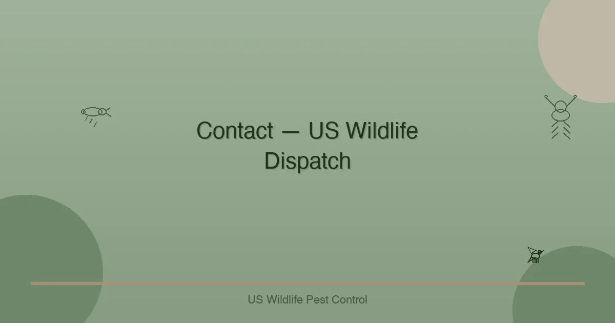 Contact — US Wildlife Dispatch