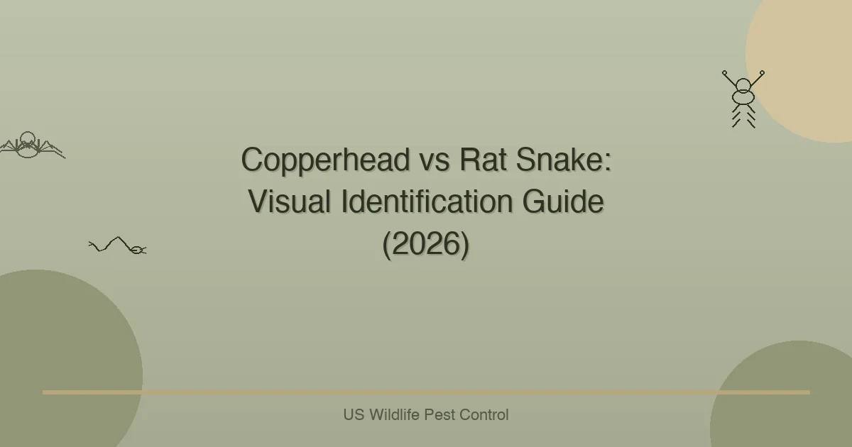 Copperhead vs Rat Snake: Visual Identification Guide (2026)