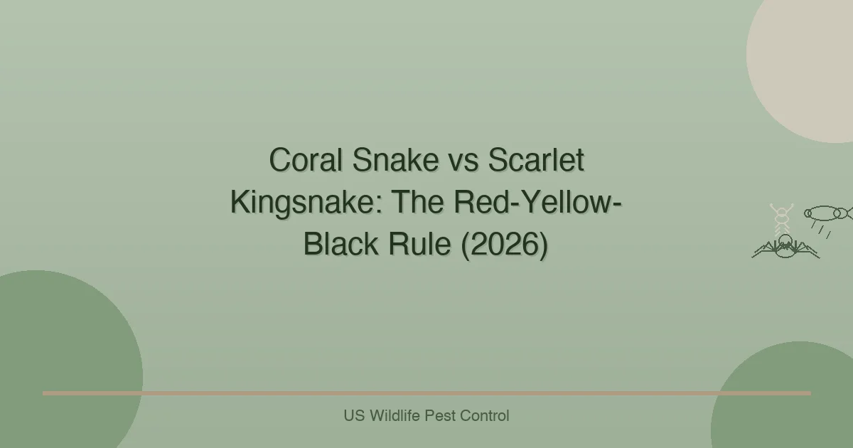 Coral Snake vs Scarlet Kingsnake: The Red-Yellow-Black Rule (2026)