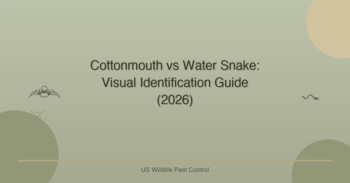 Cottonmouth vs Water Snake: Visual Identification Guide (2026)