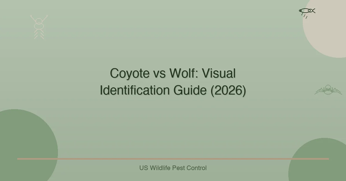 Coyote vs Wolf: Visual Identification Guide (2026)