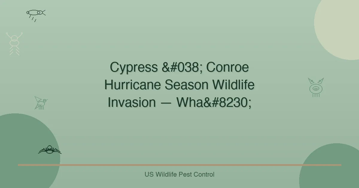 Cypress & Conroe Hurricane Season Wildlife Invasion — Wha…