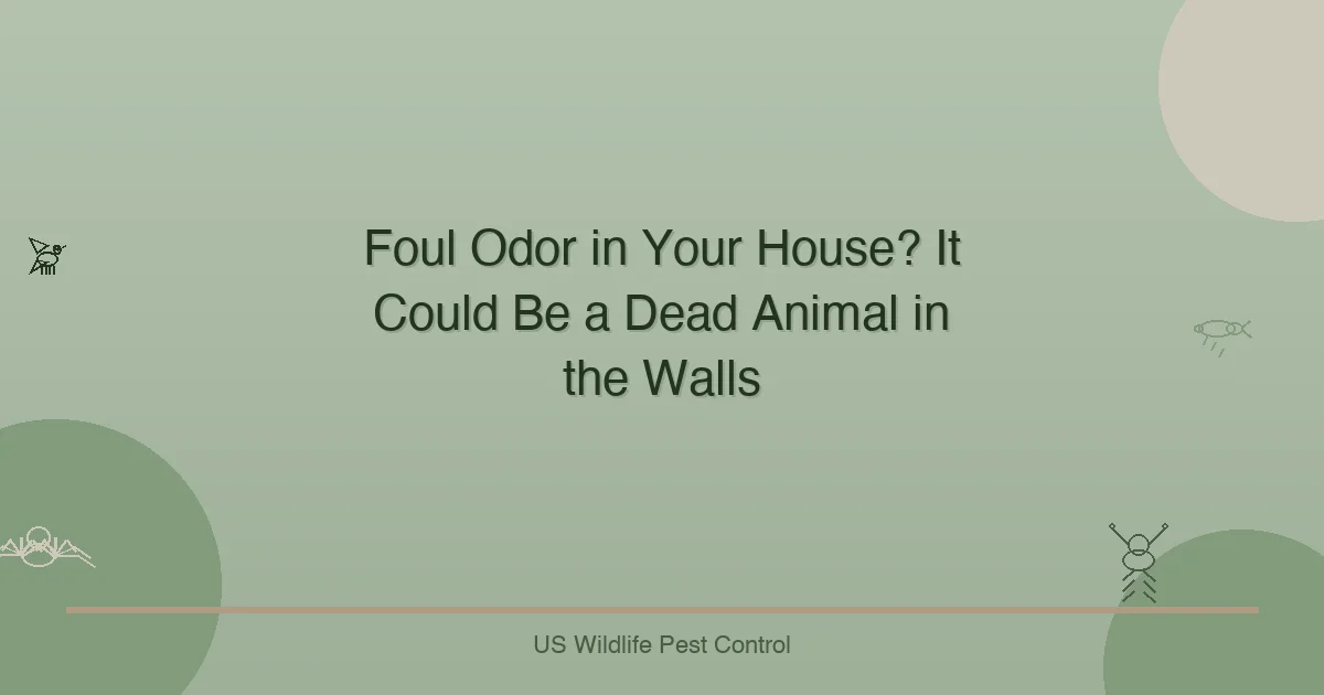Foul Odor in Your House? It Could Be a Dead Animal in the Walls