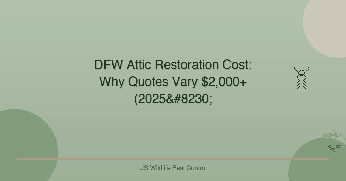 DFW Attic Restoration Cost: Why Quotes Vary $2,000+ (2025…