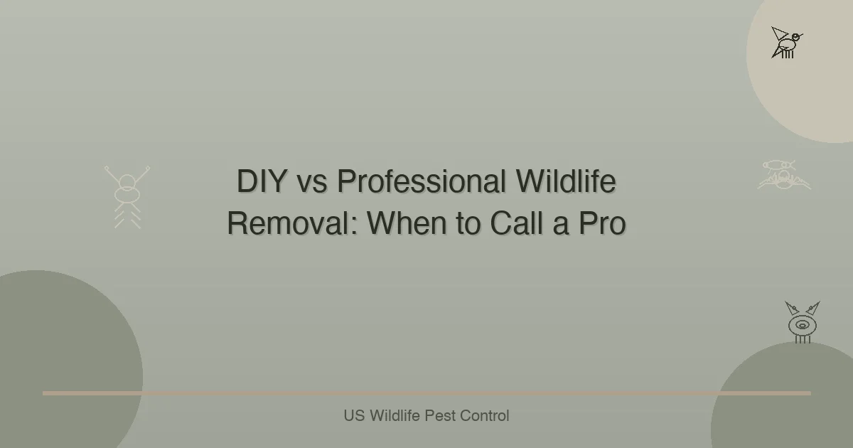 DIY vs Professional Wildlife Removal: When to Call a Pro