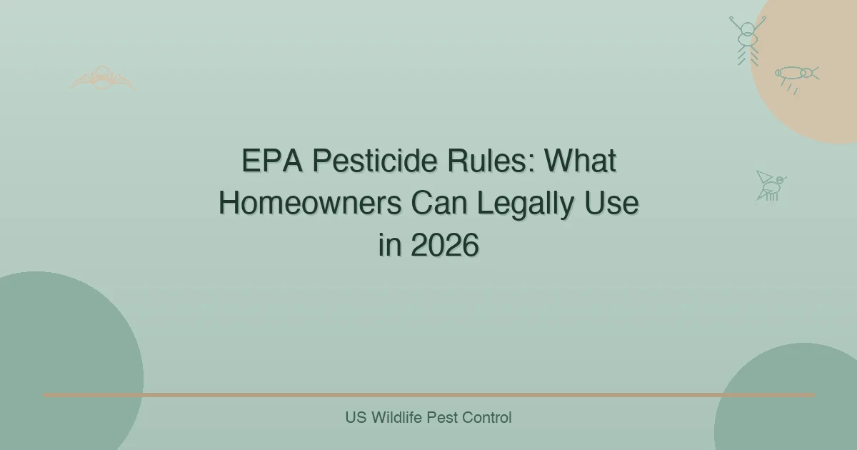 EPA Pesticide Rules: What Homeowners Can Legally Use in 2026