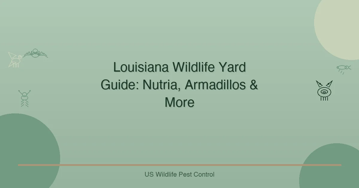 Louisiana Wildlife Yard Guide: Nutria, Armadillos & More