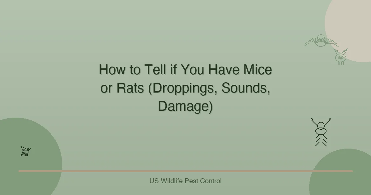 How to Tell if You Have Mice or Rats (Droppings, Sounds, Damage)