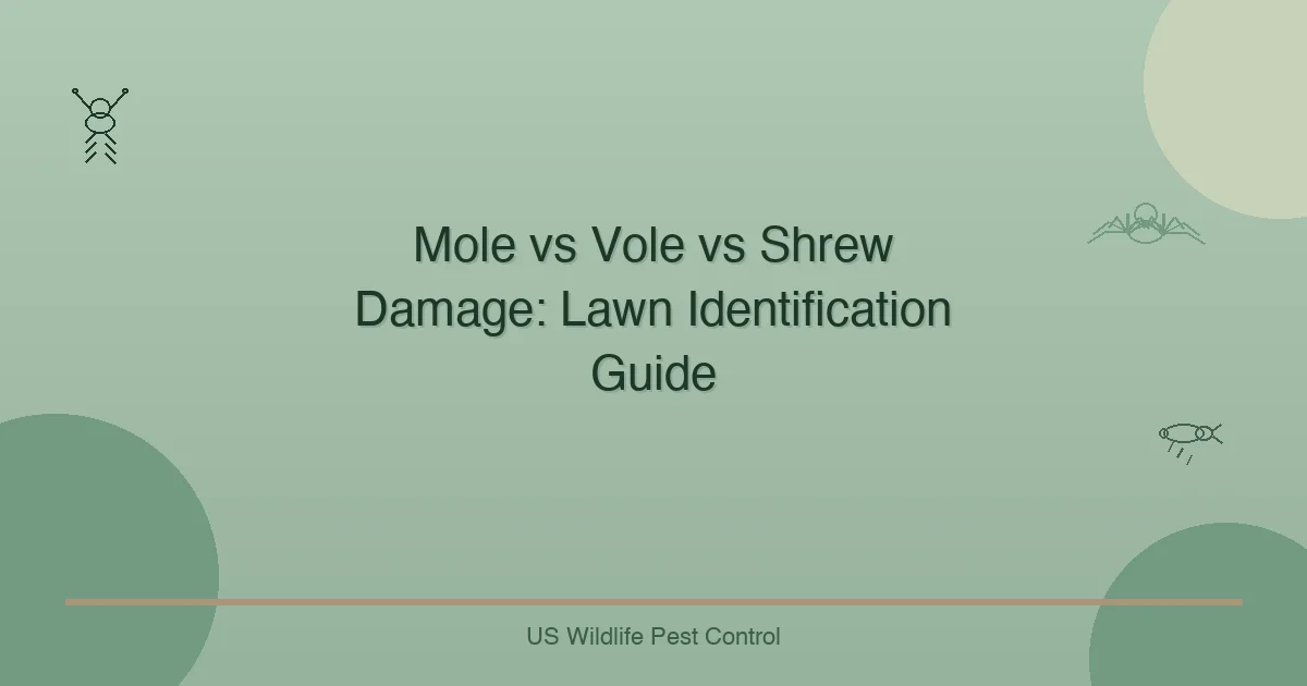 Mole vs Vole vs Shrew Damage: Lawn Identification Guide