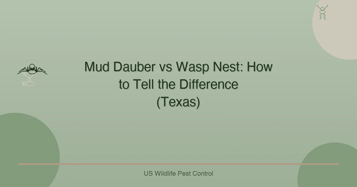 Mud Dauber vs Wasp Nest: How to Tell the Difference (Texas)