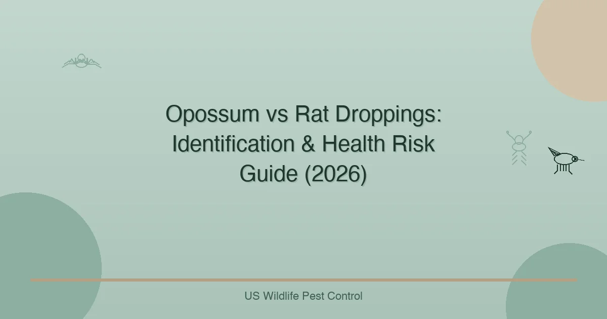 Opossum vs Rat Droppings: Identification & Health Risk Guide (2026)
