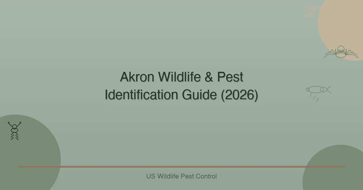 Akron Wildlife & Pest Identification Guide (2026)