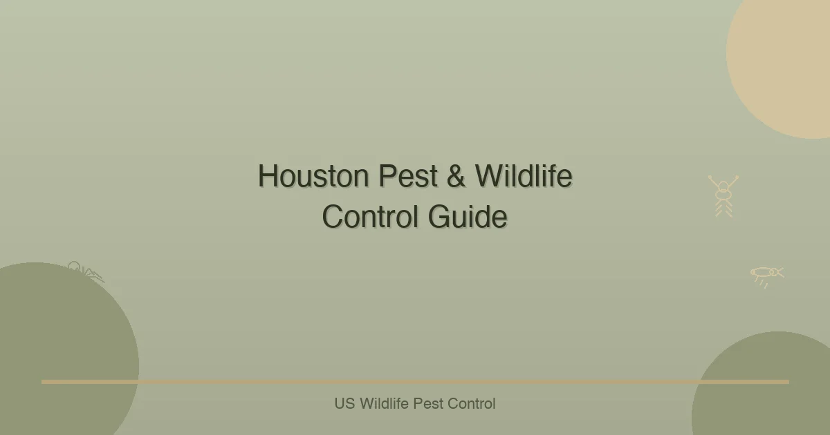 Houston Pest & Wildlife Control Guide