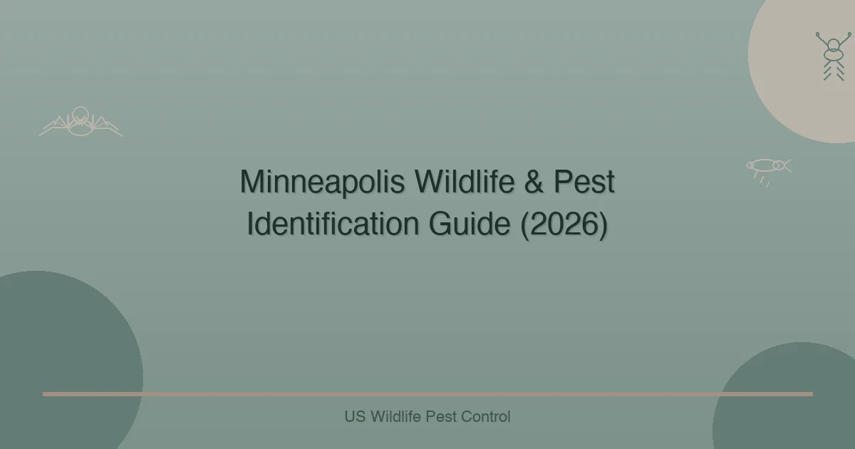 Minneapolis Wildlife & Pest Identification Guide (2026)