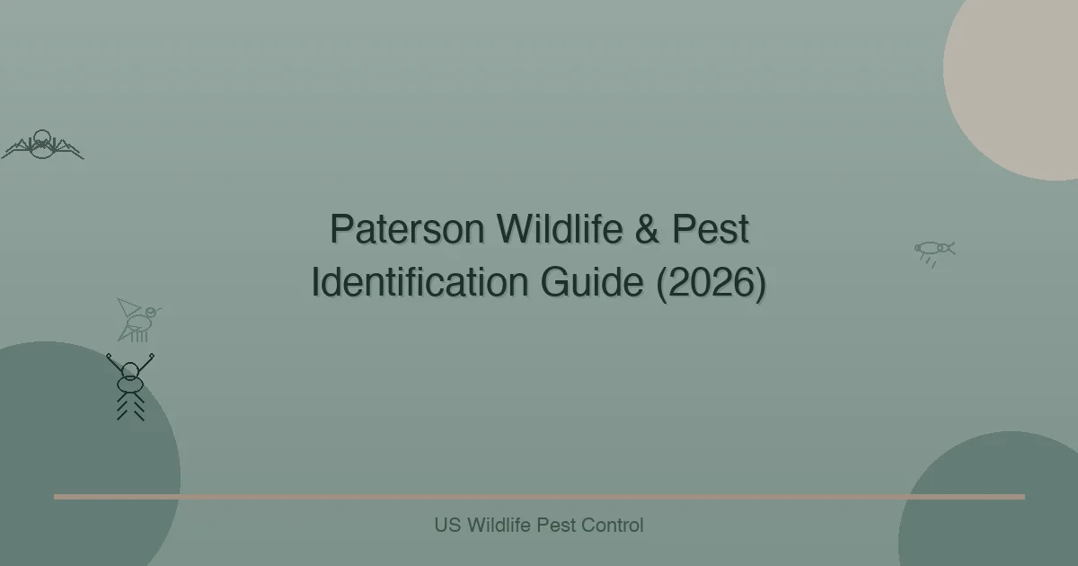 Paterson Wildlife & Pest Identification Guide (2026)