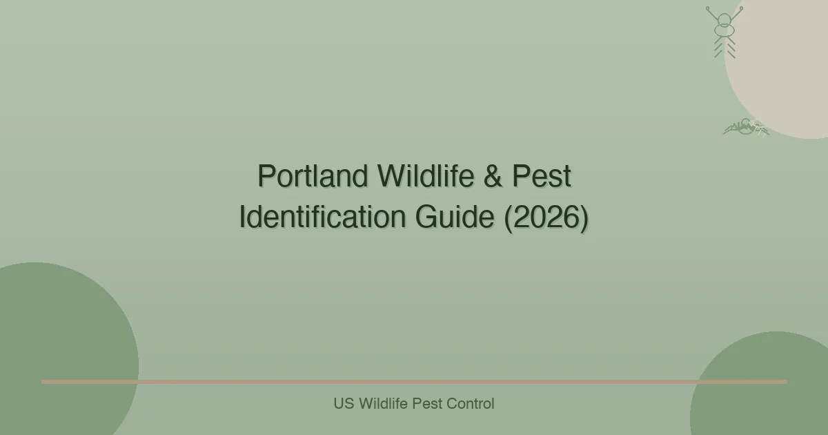 Portland Wildlife & Pest Identification Guide (2026)