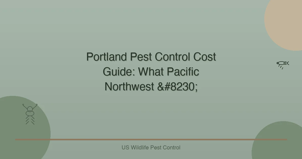 Portland Pest Control Cost Guide: What Pacific Northwest …