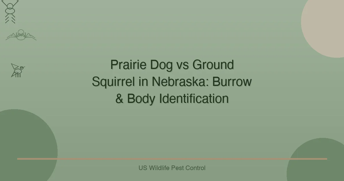 Prairie Dog vs Ground Squirrel in Nebraska: Burrow & Body Identification