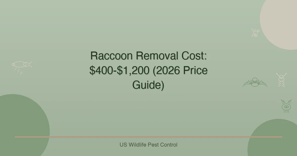 Raccoon Removal Cost: $400-$1,200 (2026 Price Guide)