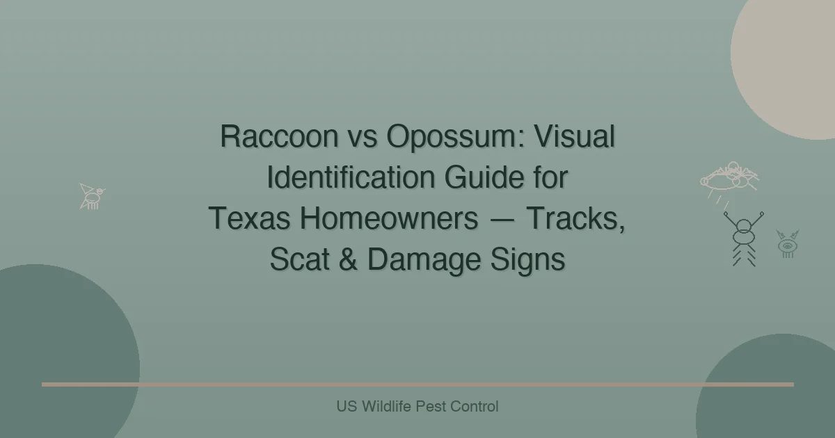 Raccoon vs Opossum: Visual Identification Guide for Texas Homeowners — Tracks, Scat & Damage Signs