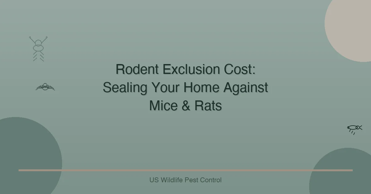 Rodent Exclusion Cost: Sealing Your Home Against Mice & Rats