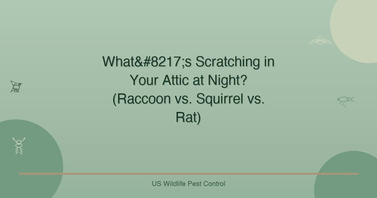 What’s Scratching in Your Attic at Night? (Raccoon vs. Squirrel vs. Rat)
