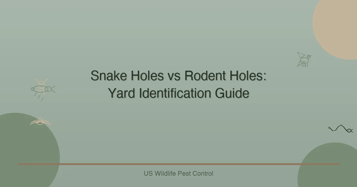 Snake Holes vs Rodent Holes: Yard Identification Guide