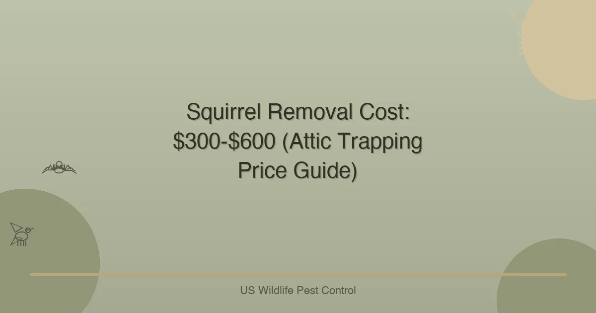 Squirrel Removal Cost: $300-$600 (Attic Trapping Price Guide)
