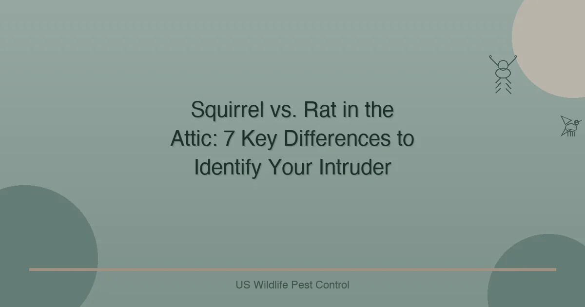Squirrel vs. Rat in the Attic: 7 Key Differences to Identify Your Intruder