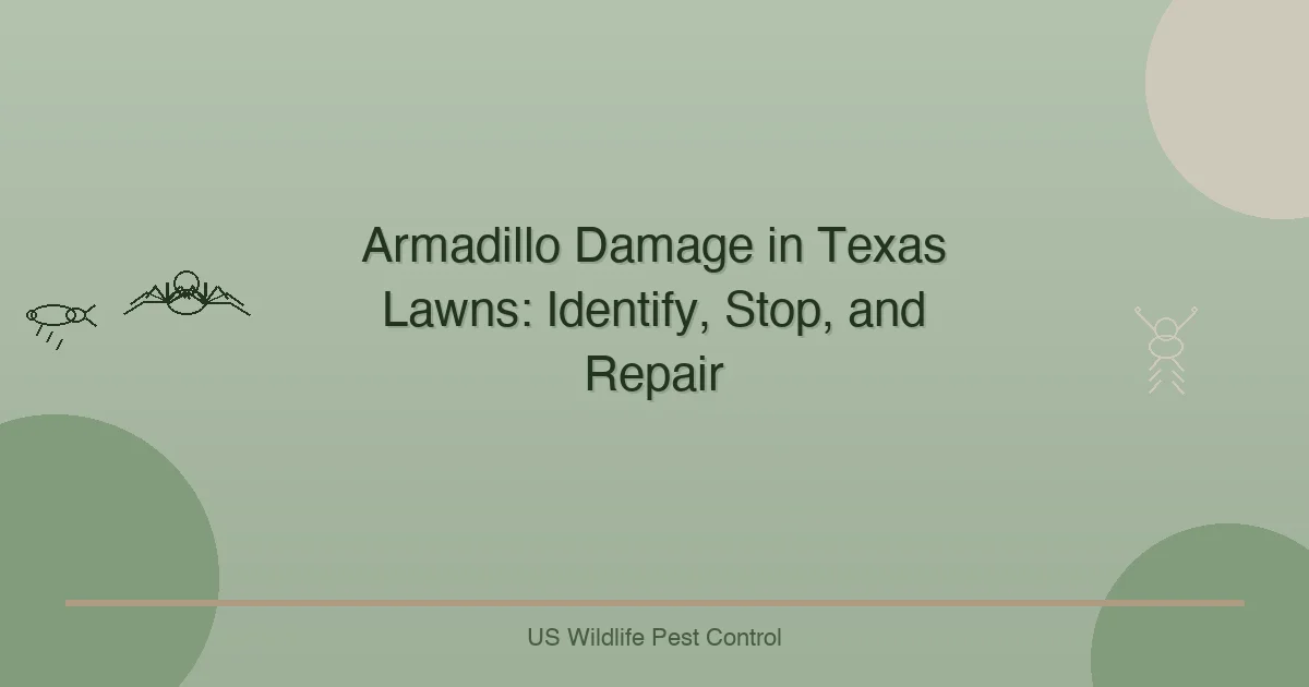 Armadillo Damage in Texas Lawns: Identify, Stop, and Repair