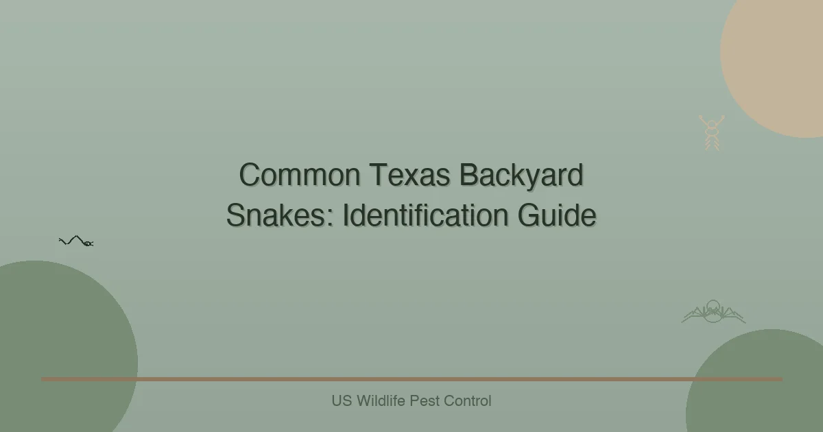 Common Texas Backyard Snakes: Identification Guide
