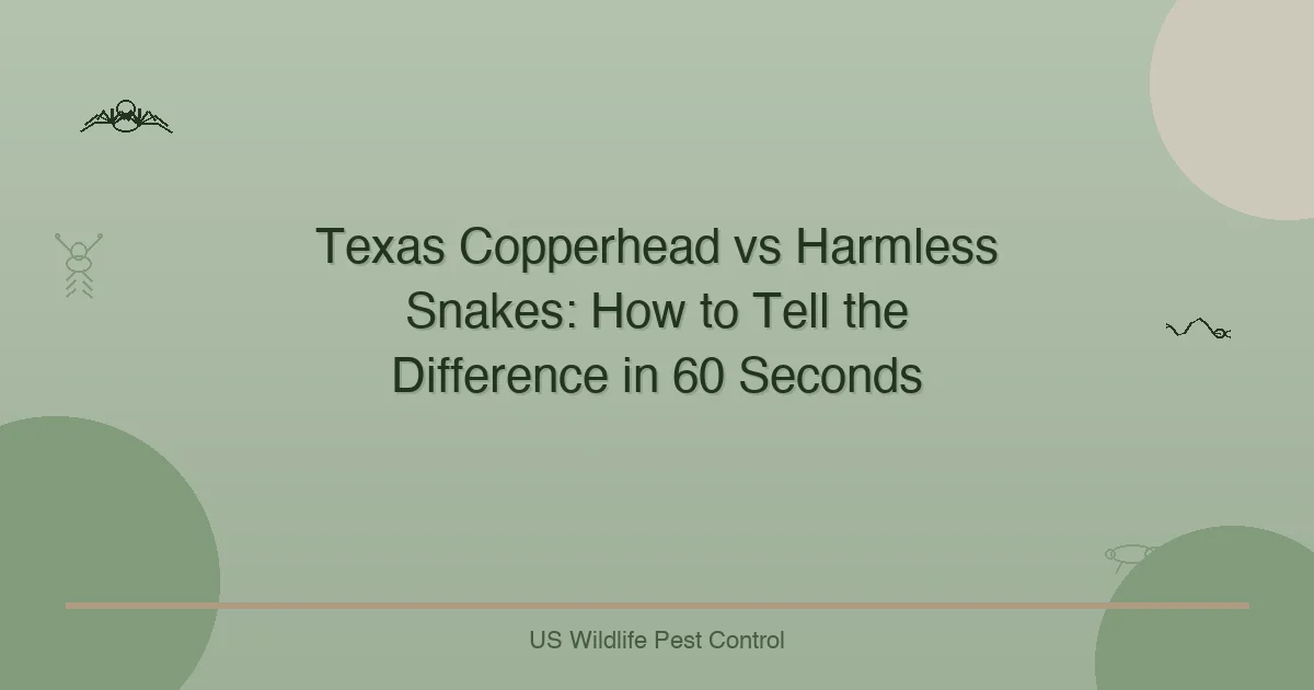 Texas Copperhead vs Harmless Snakes: How to Tell the Difference in 60 Seconds