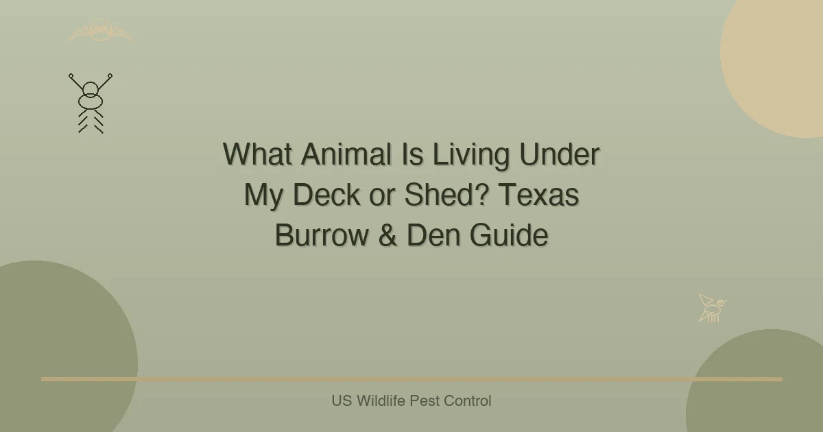 What Animal Is Living Under My Deck or Shed? Texas Burrow & Den Guide