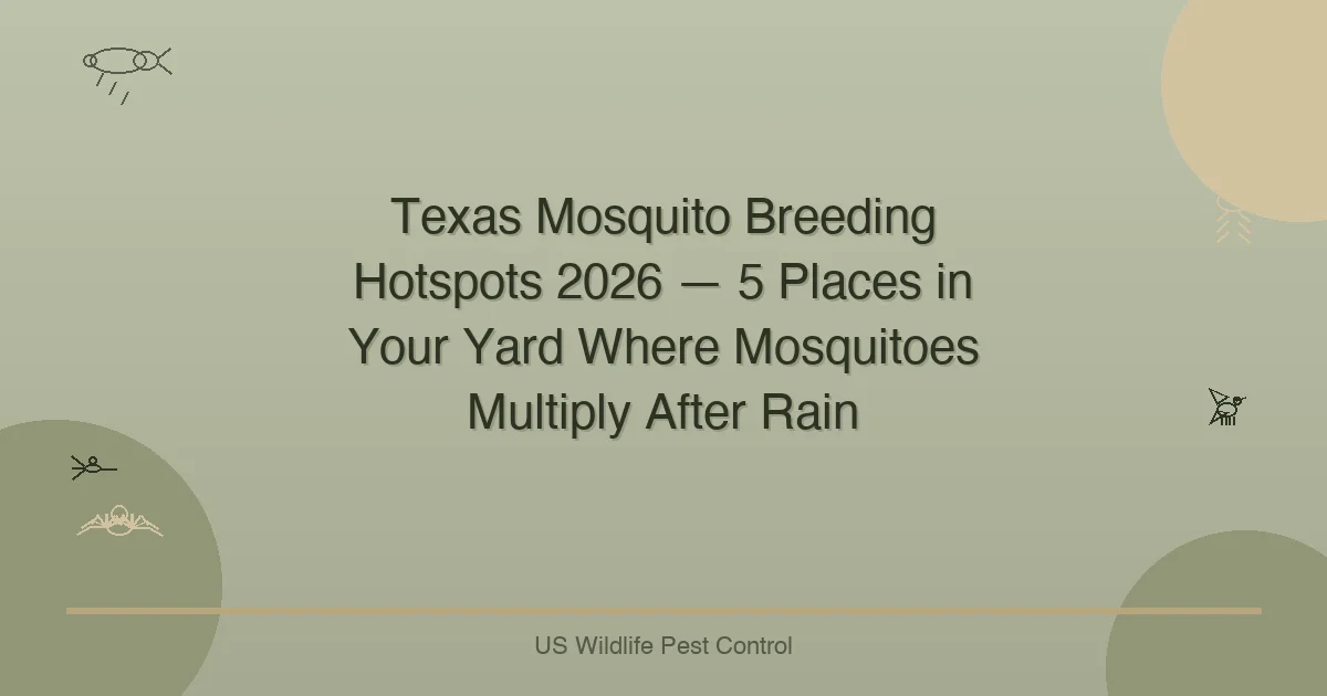 Texas Mosquito Breeding Hotspots 2026 — 5 Places in Your Yard Where Mosquitoes Multiply After Rain