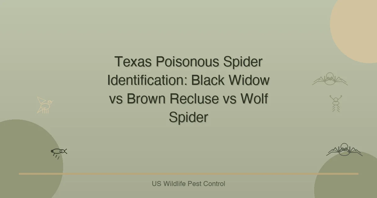 Texas Poisonous Spider Identification: Black Widow vs Brown Recluse vs Wolf Spider
