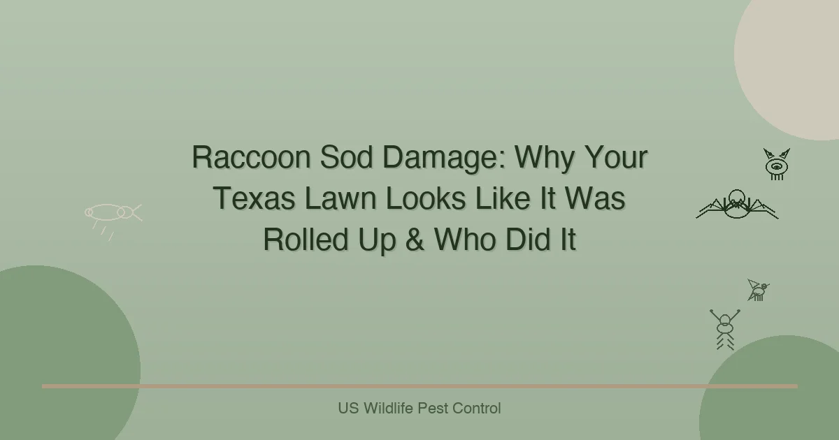 Raccoon Sod Damage: Why Your Texas Lawn Looks Like It Was Rolled Up & Who Did It