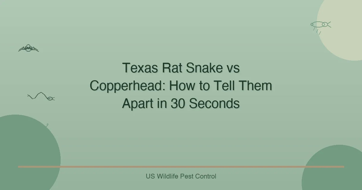 Texas Rat Snake vs Copperhead: How to Tell Them Apart in 30 Seconds