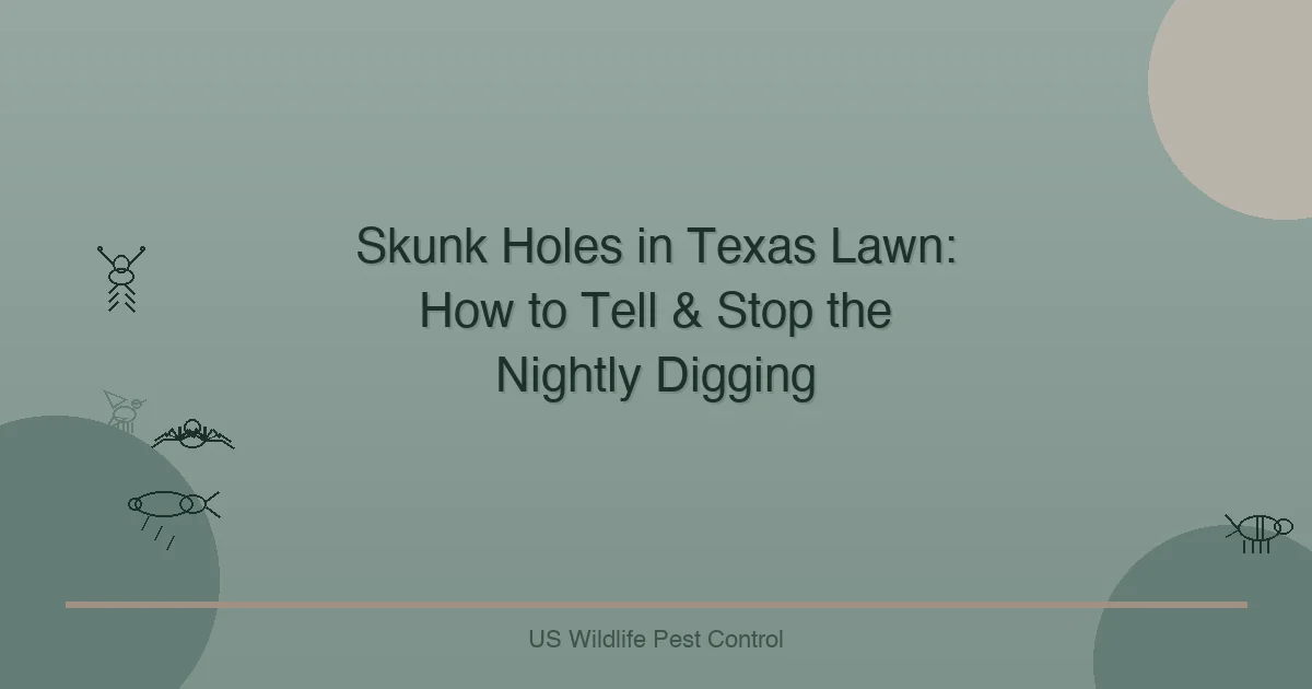 Skunk Holes in Texas Lawn: How to Tell & Stop the Nightly Digging