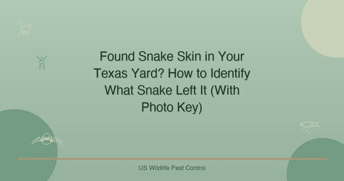 Found Snake Skin in Your Texas Yard? How to Identify What Snake Left It (With Photo Key)