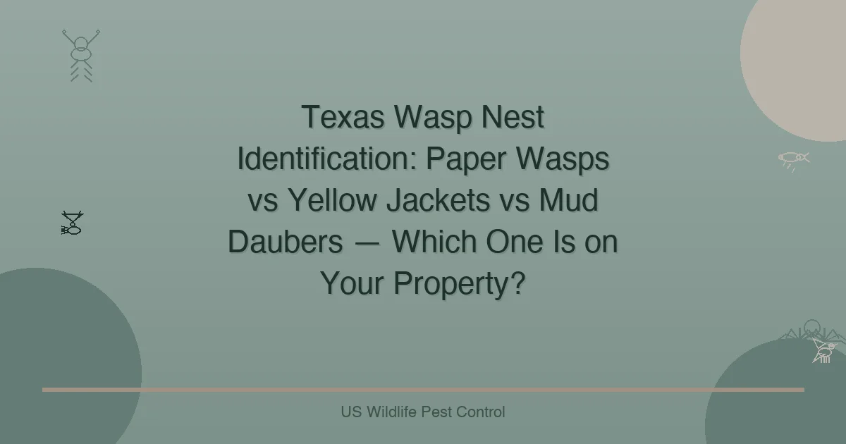 Texas Wasp Nest Identification: Paper Wasps vs Yellow Jackets vs Mud Daubers — Which One Is on Your Property?