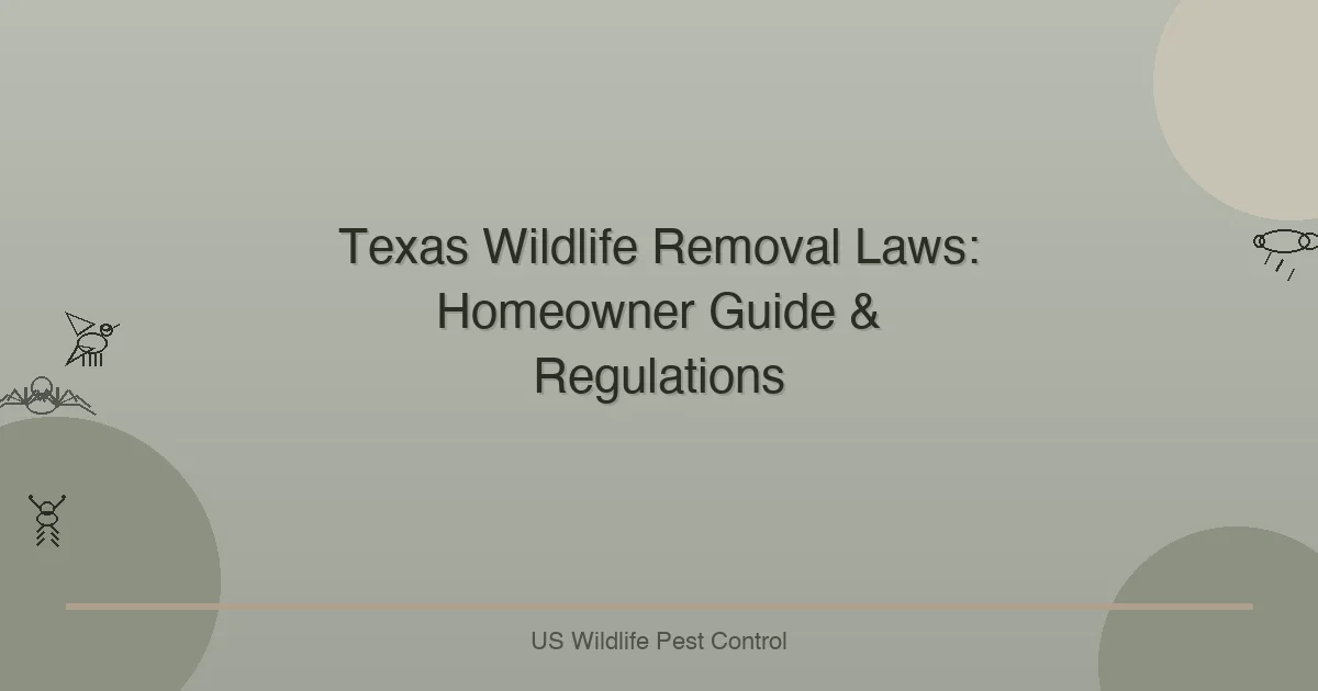 Texas Wildlife Removal Laws: Homeowner Guide & Regulations