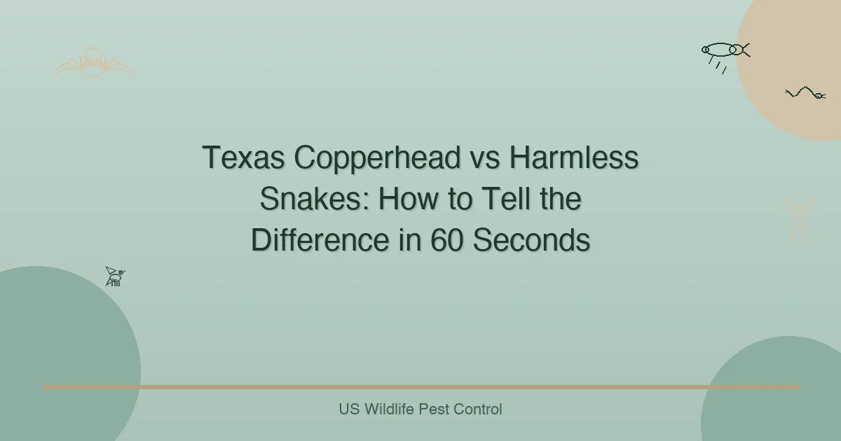 Texas Copperhead vs Harmless Snakes: How to Tell the Difference in 60 Seconds