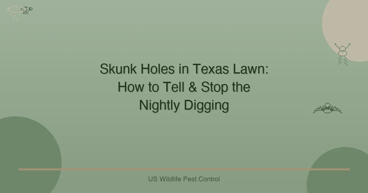 Skunk Holes in Texas Lawn: How to Tell & Stop the Nightly Digging