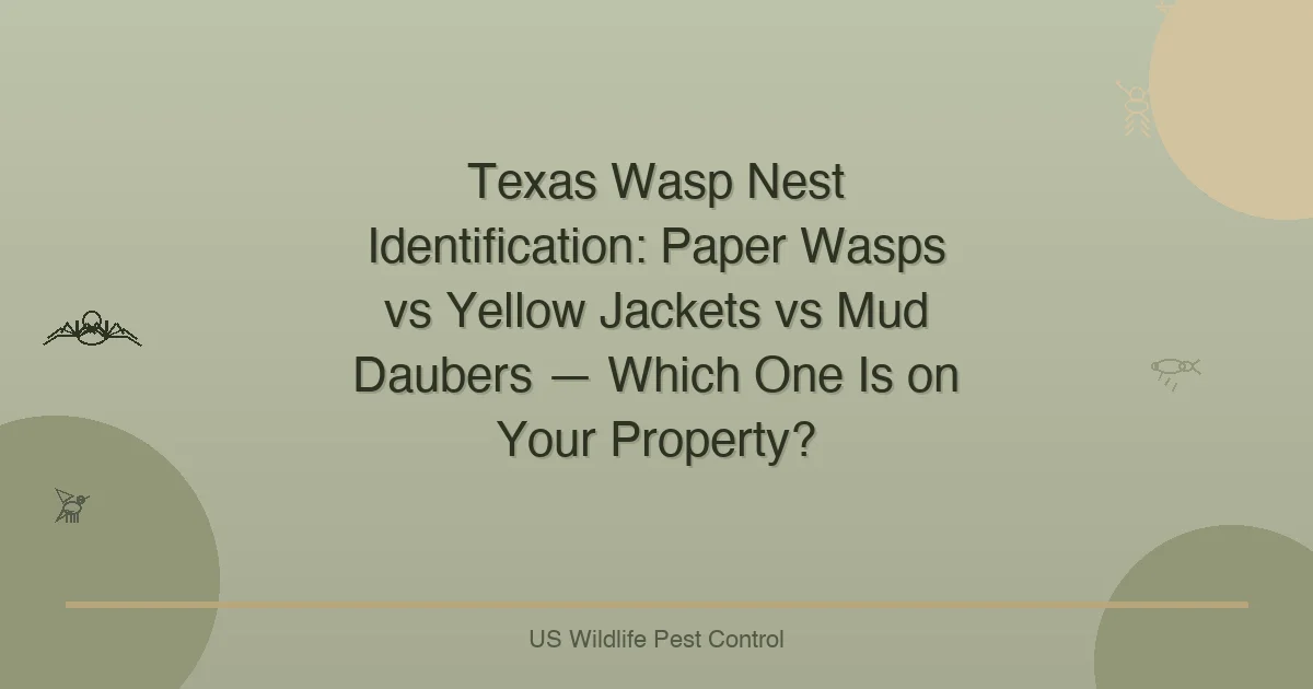 Texas Wasp Nest Identification: Paper Wasps vs Yellow Jackets vs Mud Daubers — Which One Is on Your Property?