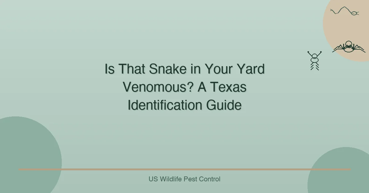 Is That Snake in Your Yard Venomous? A Texas Identification Guide
