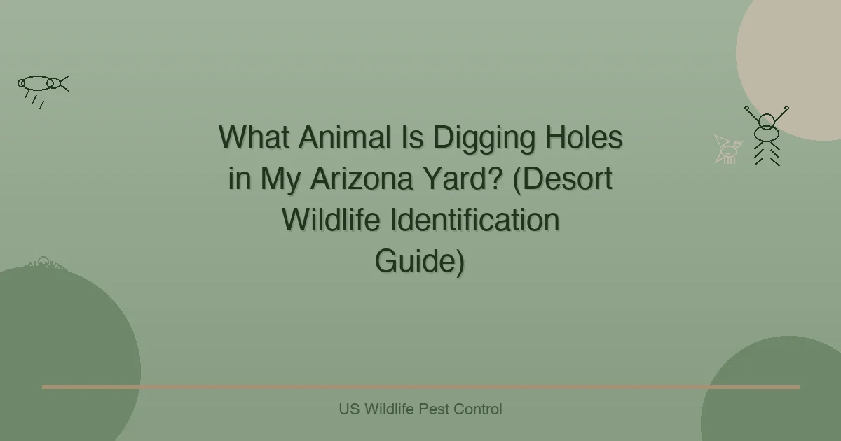 What Animal Is Digging Holes in My Arizona Yard? (Desort Wildlife Identification Guide)